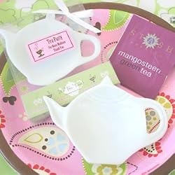 It's Tea Time! Porcelain Teapot Dish - Baby Shower Gifts & Wedding Favors (Set of 12)