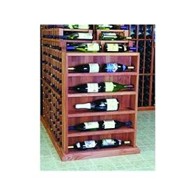 Designer Wine Rack Kit - 10 Bottle Vertical Display Wine Cabinet (Redwood Natural by The Wine Enthusiast