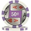 100 4 Aces Poker Chips - 50c