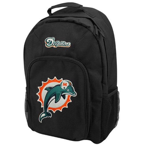 NFL Miami Dolphins Southpaw Backpack (Black, Medium)