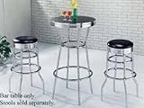 Bar Table Retro Style Chrome Finish