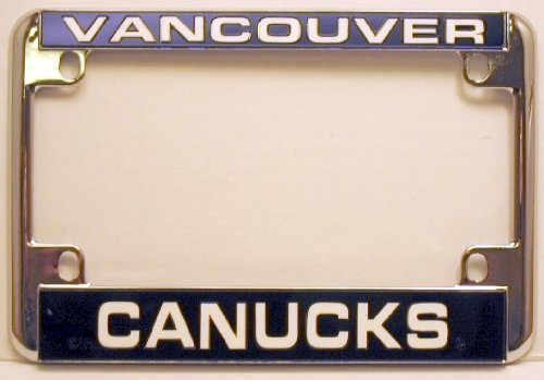 Vancouver Canucks Chrome Motorcycle License Plate Frame