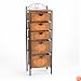 SEI Iron/Wicker Five Drawer Unit