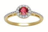 14k Yellow Gold Ruby and Diamond Ring