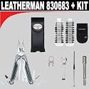Leatherman (830684) Charge TTi w/Leather Sheath w/Quick-release Lanyard Ring & Removable Pocket Clip In Elegant Gift Tin + Leatherman (931004) Diamond Coated Sharpening System + Leatherman (934870) 42 Bit Assortment w/Nylon Sheath + Leatherman (931009) Bit Driver Extension