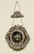 Jeweled Fleur de Lis Shadowbox Wall Medallion