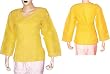 Long Sleeve Shirt Womens Cotton Top Blouse Chikan Embroidery Size S (ctop416)