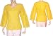 Long Sleeve Shirt Womens Cotton Top Blouse Chikan Embroidery Size S (ctop416)