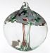 Kitras Art Glass - CHRISTMAS TREE OF ENCHANTMENT WITCH BALL - Old English - Hand Blown Glass Hanging Ornament-OR-TREE-06-CH