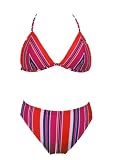 Free by Gottex Purple/Red Carnival Stripe Bikini 14
