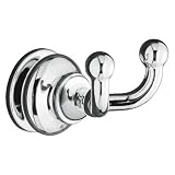 KOHLER K-12153-CB Fairfax Double Robe Hook, Polished Chrome with Vibrant Polished Brass Accents