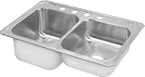 Elkay Celebrity Collection STCR3322LMR2 33 Top Mount Double Bowl Stainless Steel Sink with... by Elkay