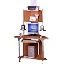 Deluxe Ergonomic Corner Tower Computer Desk - Cherry