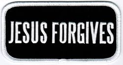 Jesus Forgives Patch Embroidered Iron-On Religious Christian Emblem