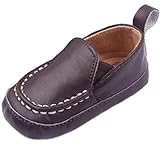 EOZY PUファーストベビーシューズ ベビー シューズ 軽くてやわらかい キッズ スニーカー 子供靴 出産お祝いプレゼントにも 9.5cm 10.5cm 12.5cm ブルー ブラウン (9.5cm