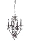 Murray Feiss F1800/4PBR Mademoiselle Four-Light Chandelier, Peruvian Bronze with Hand Polished Crystals and Candelabra Sockets