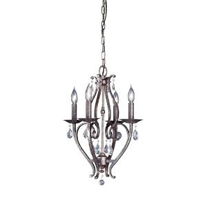 Murray Feiss F1800 4PBR Mademoiselle Four-Light Chandelier, Peruvian Bronze with...