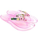 Womens Diamante Jewel Flip Flop Flat Sandals