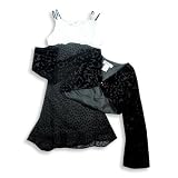 Malley Too - Girls Velvet Burnout Dress, Black, White