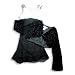 Malley Too - Girls Velvet Burnout Dress, Black, White