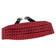 Men's Silk Cummerbund by Principessa in Dots in Burgundy / White
