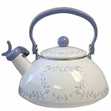 Livingware Country Cottage Whistling Tea Kettle 80 oz. with Optional Accessories