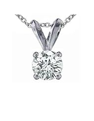 1/4 CT Diamond Solitaire Pendant 14K Gold (SI1-SI2 Clarity)