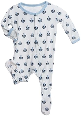 KicKee Pants Baby Boys Footie Pajama- Boy Baby Bird, 6-12 Months