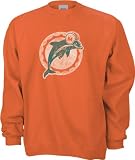Miami Dolphins Classic NFL Throwback Logo Crewneck Sweatshirt