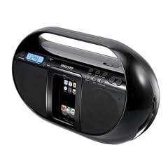 Scott i-SX 60 Tragbares Radio (CD-Player, UKW-/MW-Tuner, Dock, Ladeger�t) f�r Apple iPhone und iPod schwarz