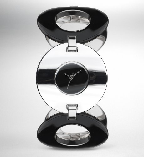 Looped Sleek Black Face Watch