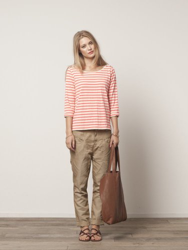Maison Scotch Damen Top 12210340817 - Breton stripe sweat w/shoulder detail, Gr. 34 (XS /  Preisvergleich
