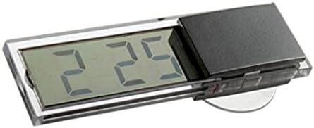 Amyove Car Electronic Clock Mini Durable Transparent LCD Display Digital with Sucker LX
