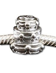 Authentic Biagi Wedding Cake Sterling Silver Charm Bead for European Bead Bracelets