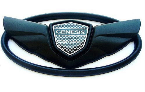 2010 2011 2012 2013 Hyundai Genesis Coupe Wing Emblem in Flat Black Matte Black