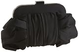 Menbur Pleated Satin Clutch,Black,one size