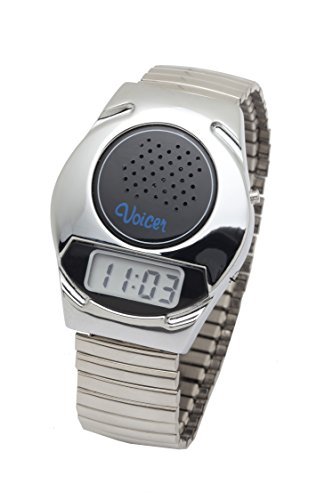 LS&S Silver Beauty Talking Watch with Flex Band