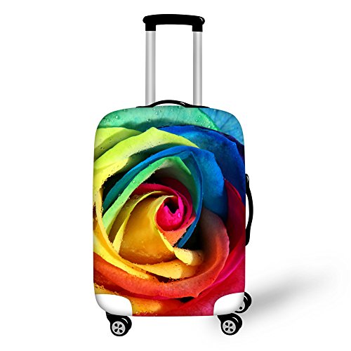 HUGSIDEA Floral Print Travel Luggage Protective Covers for 18 - 30 Inch Suitcase