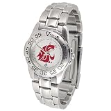 Washington State Cougars NCAA "Sport" Ladies Watch (Metal Band)