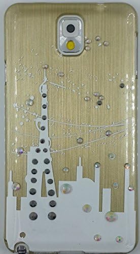 "Crystal Fashion" Crystal Studded "I Love Paris" Cartoon Hard Shell Cover for Samsung Galaxy Note 3 (YYLSZ-N3-4)