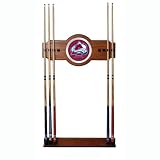 NHL Colorado Avalanche 2 piece Wood and Mirror Wall Cue Rack