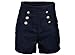 Sailor Denim Nautical Anchor Rockabilly High Waist Women's Shorts Hotpants(FBA)