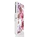 MoKo Samsung Galaxy Tab 3 8.0 Case - Ultra Slim Lightweight Smart-shell Stand Cover Case for Samsung Galaxy Tab 3 8.0 Inch SM-T3100 / SM-T3110 Android Tablet, Floral PURPLE (with Smart Auto Wake / Sleep Feature. WILL NOT Fit Samsung Galaxy Tab 4 8.0)