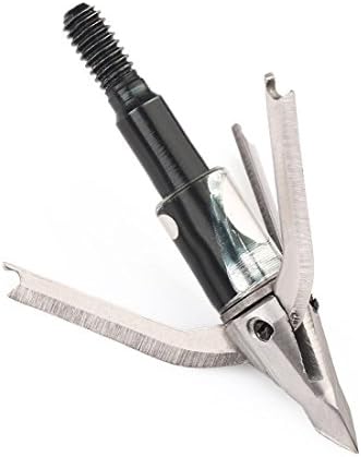 Hitata® 3 Blades Seeker Arrow Heads Archery Broadheads for Compound Bow Recurve Training and Hunting (6 Pack)