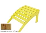 Outdoor Patio Pine Adirondack Ottoman in Natural Finish