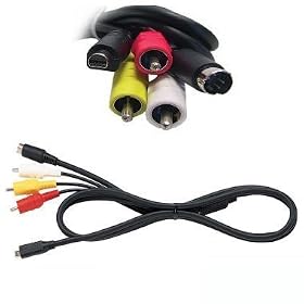Ex-Pro - Sony VMC-15FS VMC15FS AV 1.5m Audio Video Cable Lead for Sony Camcorders - DCR-DVD7E, DCR-DVD91E, DCR-DVD92E, DCR-DVD93E, DCR-DVD101E, DCR-DVD105E, DCR-DVD106E, DCR-DVD108E, DCR-DVD109E, DCR-DVD201E, DCR-DVD202E, DCR-DVD203E, DCR-DVD205E, DCR-DVD305E, DCR-DVD306E, DCR-DVD308E, DCR-DVD403E, DCR-DVD404E, DCR-DVD505E, DCR-DVD602E, DCR-DVD608E, DCR-DVD653E, DCR-DVD703E, DCR-DVD705E, DCR-DVD708E, DCR-DVD755E, DCR-DVD803E, DCR-DVD805E, DCR-DVD905E, DCR-HC18E, DCR-HC19E, DCR-HC20E, DCR-HC21E, DCR-HC22E, DCR-HC24E, DCR-HC26E, DCR-HC30E, DCR-HC32E, DCR-HC35E, DCR-HC36E, DCR-HC39E, DCR-HC40E, DCR-HC42E, DCR-HC46E, DCR-HC85E, DCR-HC90E, DCR-HC96E, DCR-HC1000E, DCR-IP1E, DCR-IP5E, DCR-IP7E, DCR-IP45E, DCR-IP55E, DCR-IP210E, DCR-IP220E, DCR-PC53E, DCR-PC55E, DCR-PC100E, DCR-PC103E, DCR-PC105E, DCR-PC330E, DCR-PC1000E, DCR-SR30E, DCR-SR40E, DCR-SR50E, DCR-SR60E, DCR-SR70E, DCR-SR80E, DCR-SR90E, DCR-SR100E, DPP-EX50 HDR-HC1E