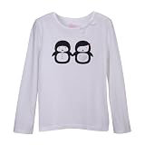 Girls' Circo Long-Sleeve Penguin Tee with Bow - True White