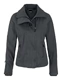 Bench Damen Jacke SARAH 2 X ZIP JACKET, charcoal, L, BLKA0930, GY002 Bench Damen Jacke SARAH 2 X ZIP JACKET, charcoal, L, BLKA0930, GY002