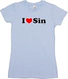 I Heart (Love) Sin Womens Tee Shirt Small Light Blue Babydoll (petite fit) 41p y5nMYkL. SL160 I Heart (Love) Sin Womens Tee Shirt Small Light Blue Babydoll (petite fit)