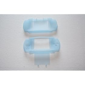 PSP 3000 Silicone Skin Case with LCD Screen Protector - Blue (2 Pack)